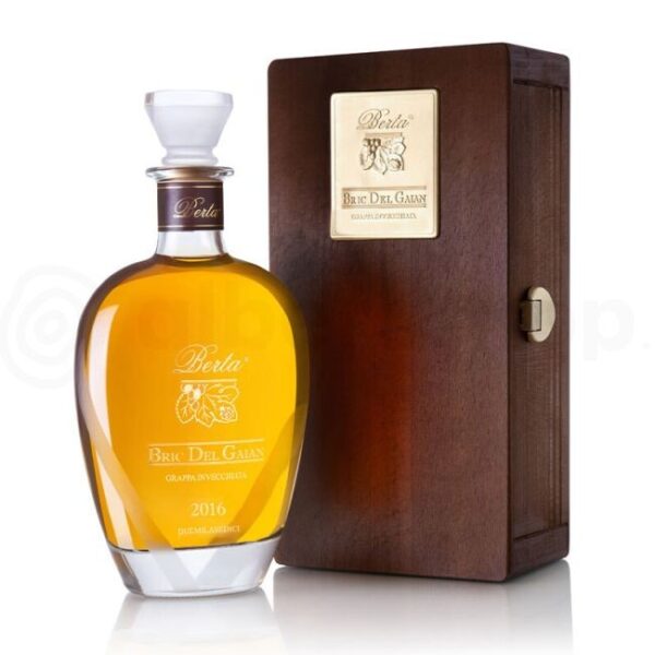 GRAPPA Bric del Gaian MOSCATO 2016 43%, wooden case