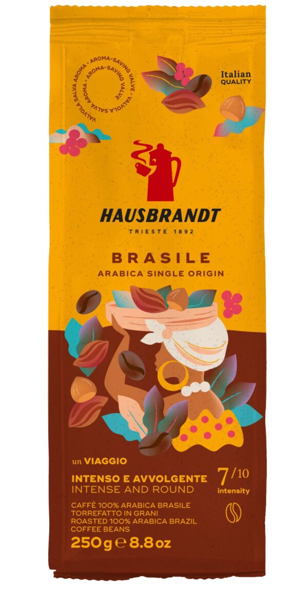Hausbrandt Káva zrnková BRASILE 100% Arabica vákuum